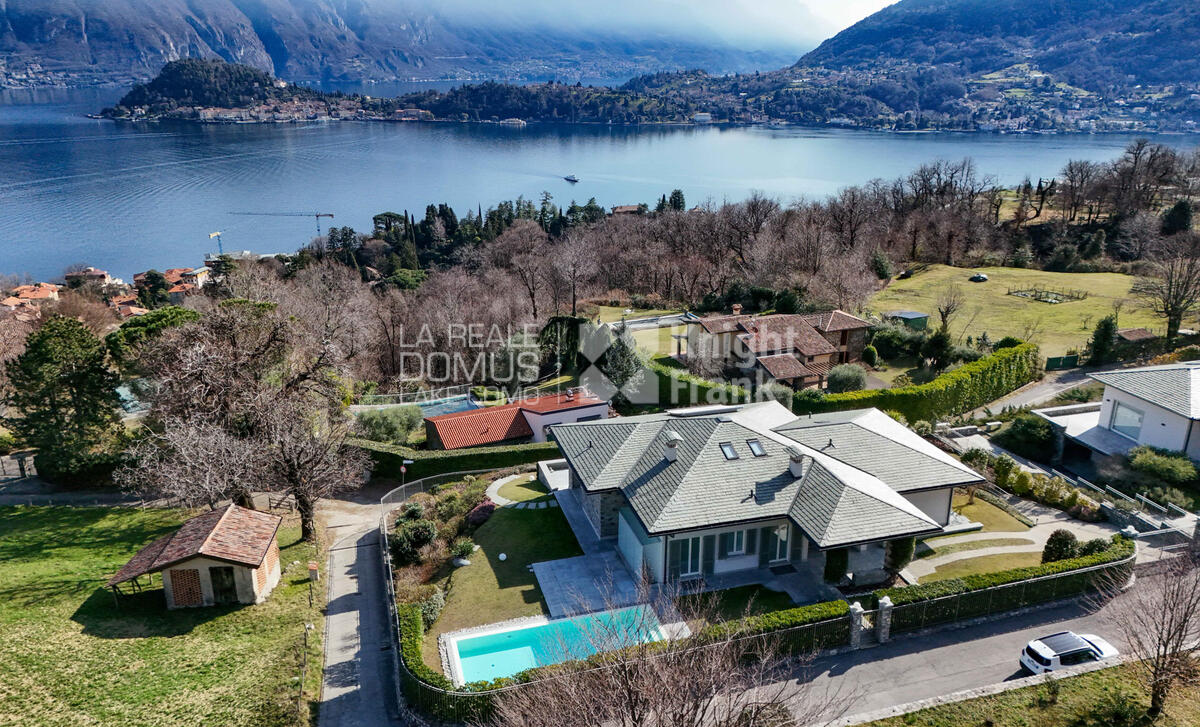 Lussuosa villa moderna con fantastica vista lago e piscina